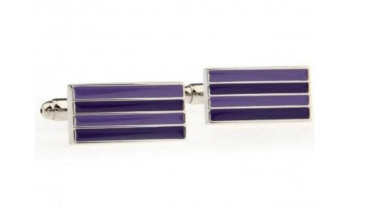 purple striped cufflinks by Frederick Thomas Handmade Mens Ties