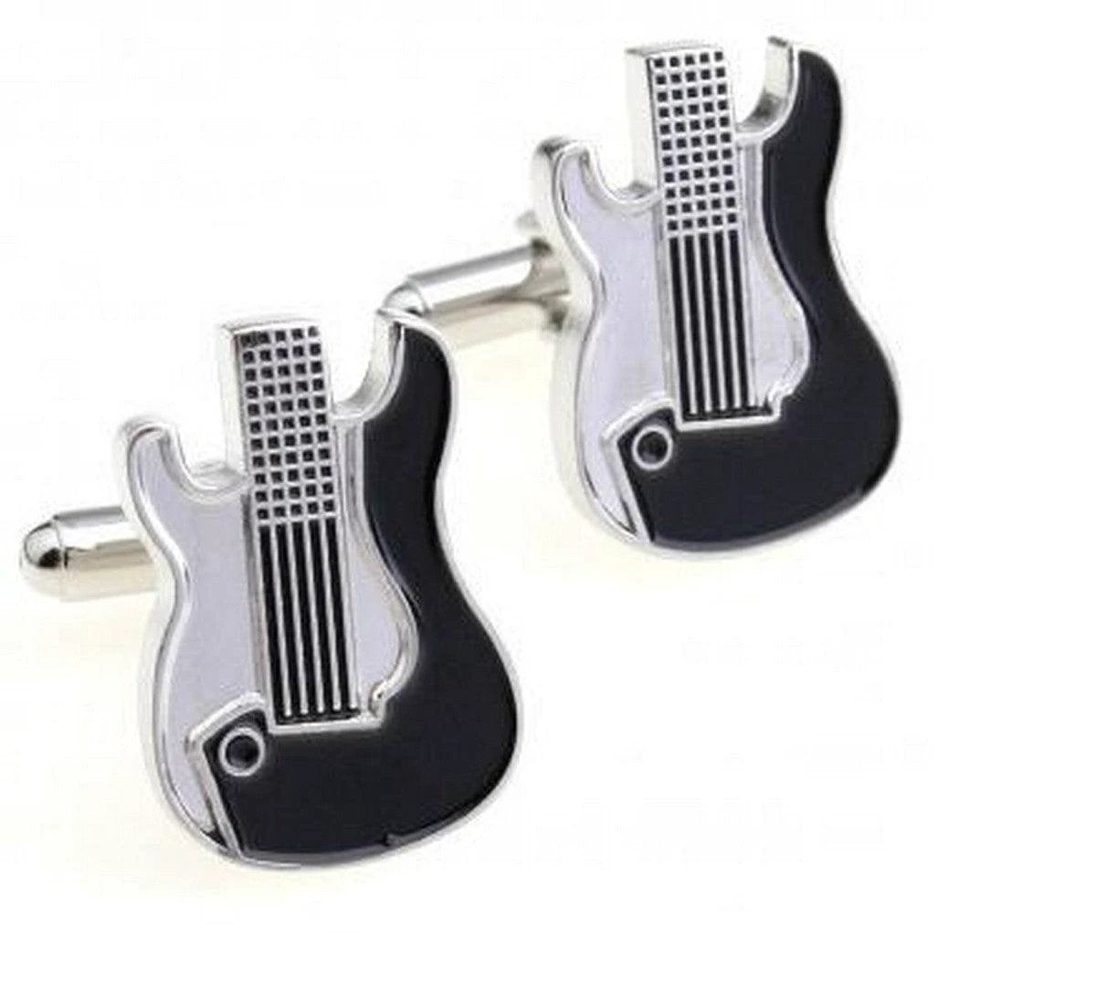 guitar shaped cufflinks by Frederick Thomas Handmade Mens Ties