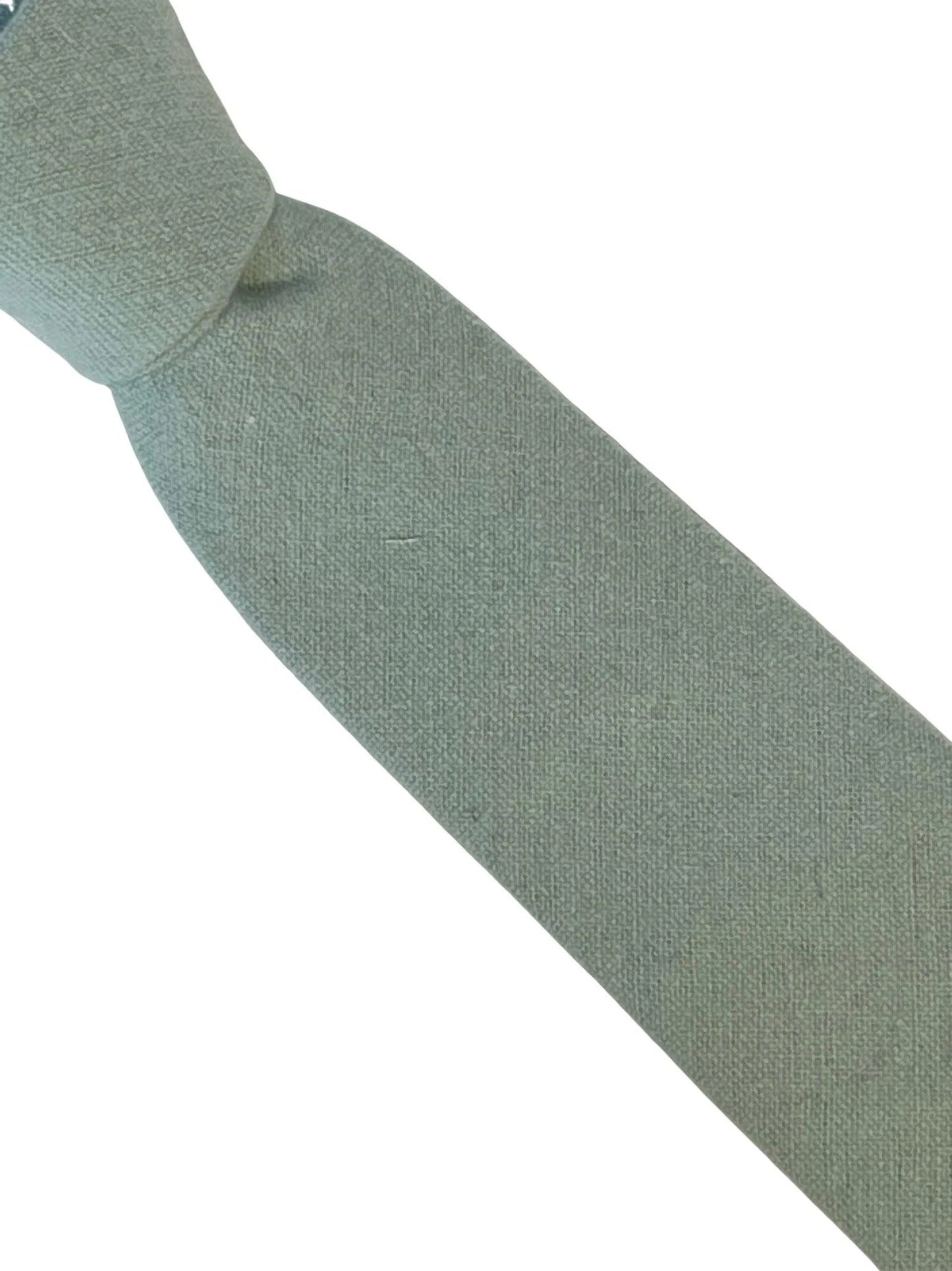 duck egg blue slim wool tie by Frederick Thomas Handmade Mens Ties