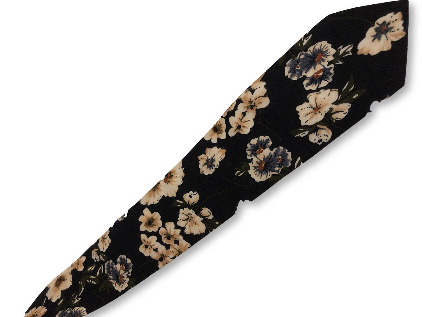 dark navy blue with blush pink floral design cotton tie by Frederick Thomas Handmade Mens Ties