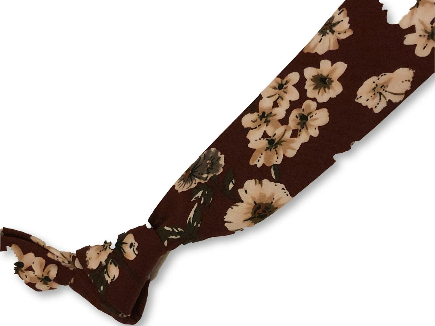 maroon burgundy red with blush pink peony flower design cotton tie by Frederick Thomas Handmade Mens Ties