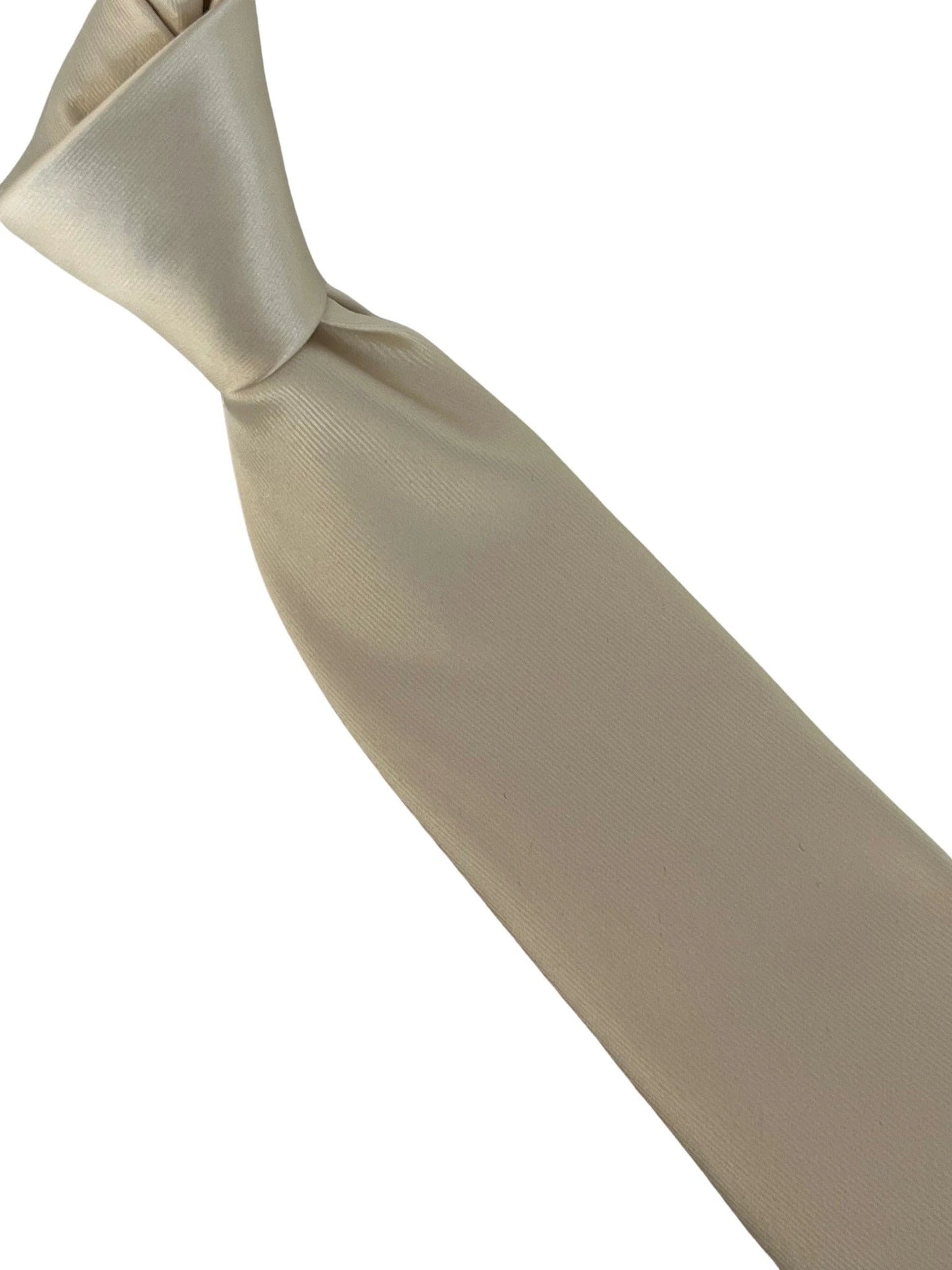 Ivory Cream Silky Classic Tie for the Luxury Professional Man - Handcrafted for a Clean, Flattering Silhouette by Frederick Thomas Handmade Mens Ties