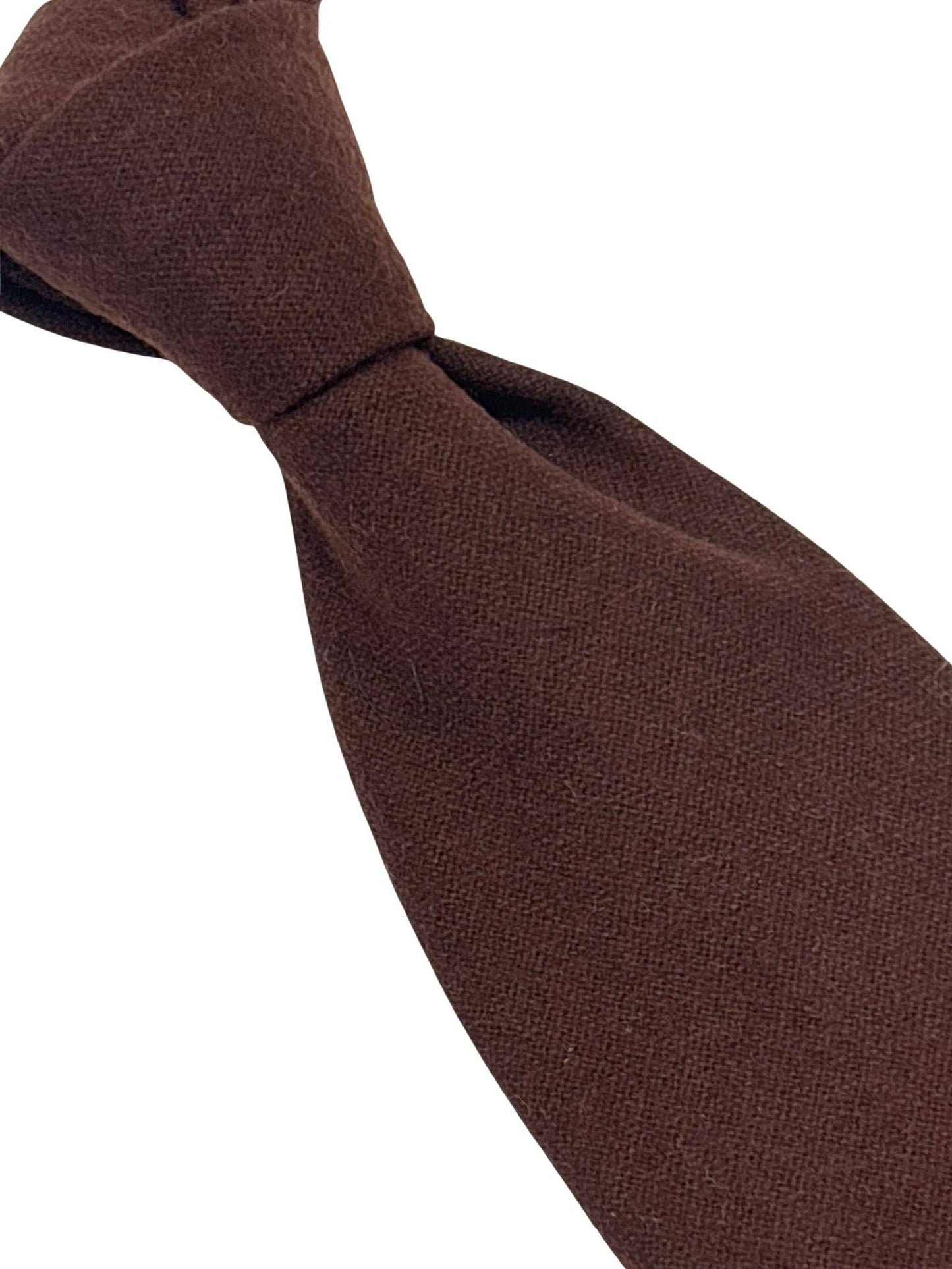 Frederick Thomas Handmade 100 Percent Wool Men's Tie In Dark Chocolate Brown - Timeless Luxury Handcrafted Finish by Frederick Thomas Handmade Mens Ties