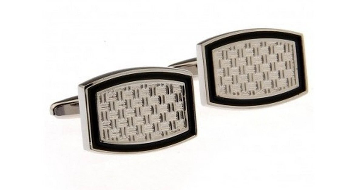 black and grey cufflinks by Frederick Thomas Handmade Mens Ties