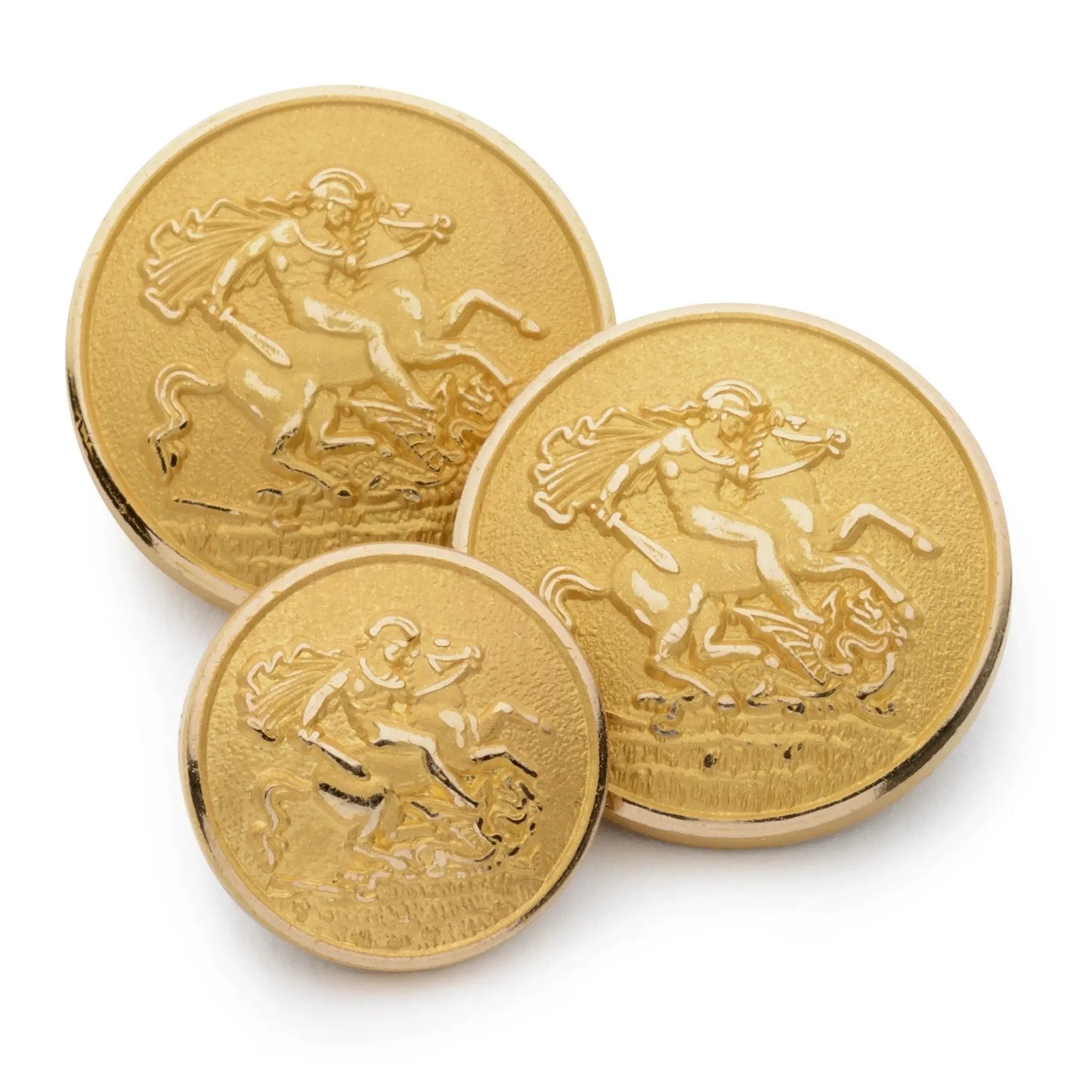 St George & The Dragon Blazer Button Set In Gold by Benson & Clegg