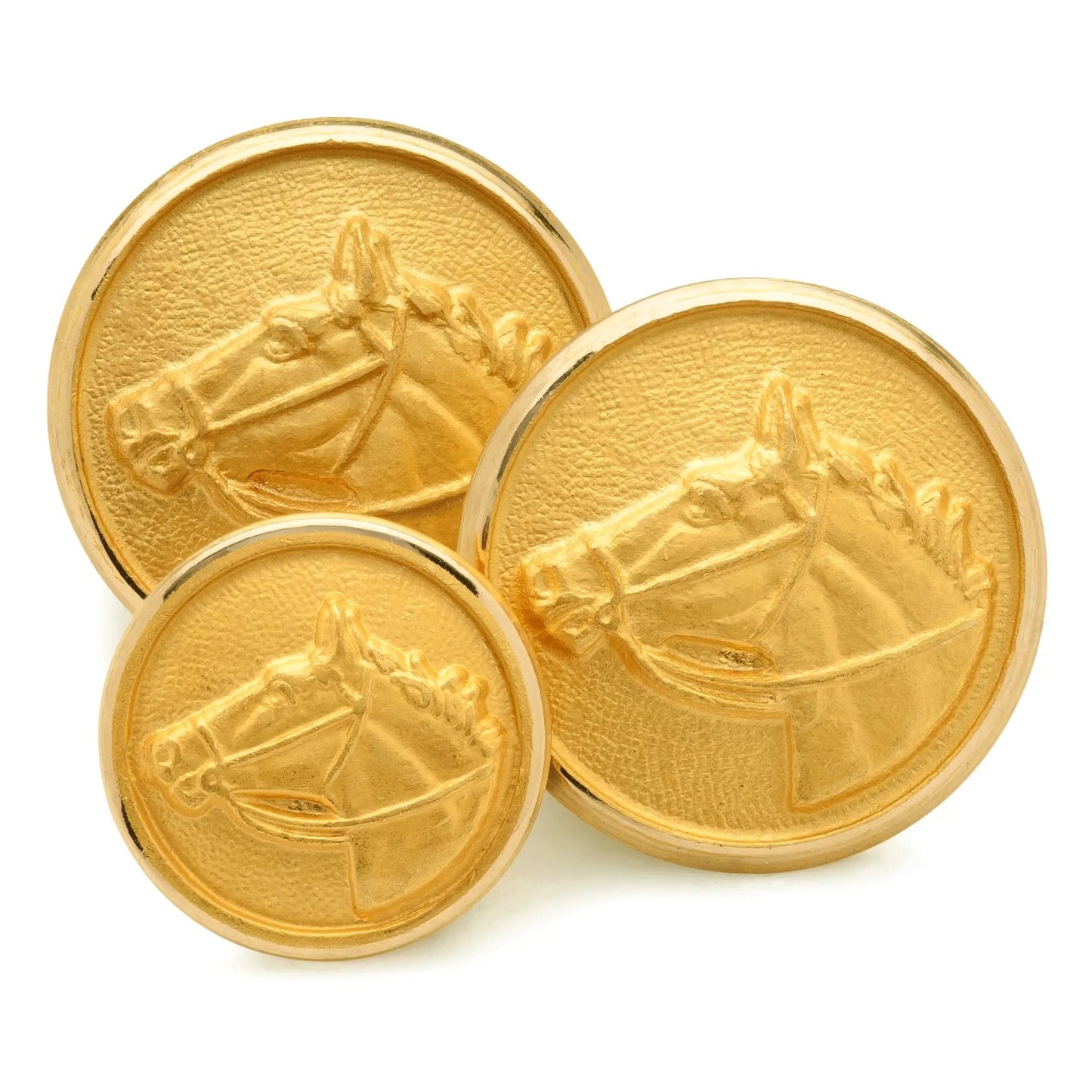 Horse Head Blazer Button In Gold by Benson & Clegg