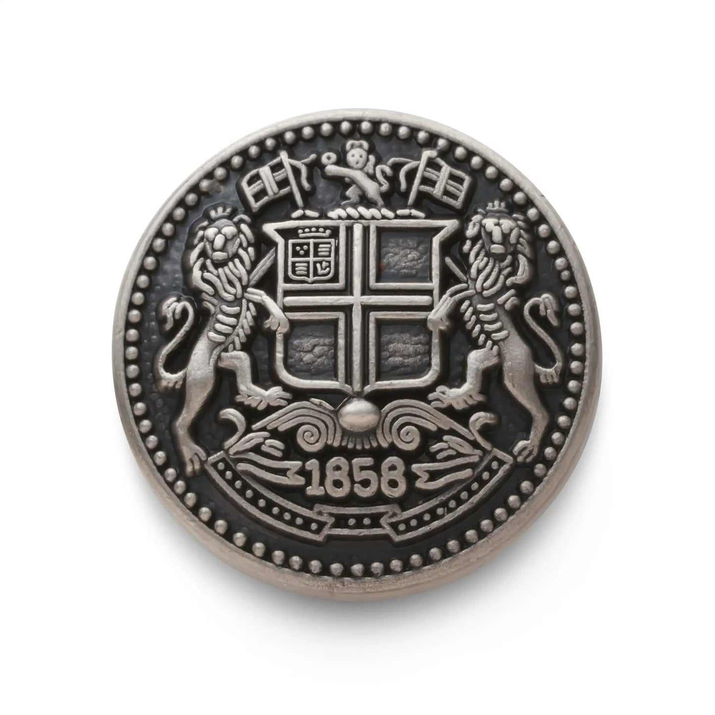 East India Company Blazer Button Set In Antique Silver by Benson & Clegg