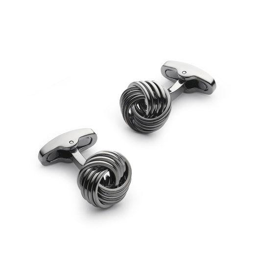 Knot Cufflinks In Gunmetal