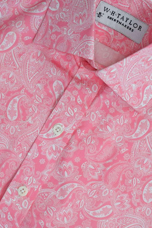 Pink Paisley Ladies Bespoke Shirt