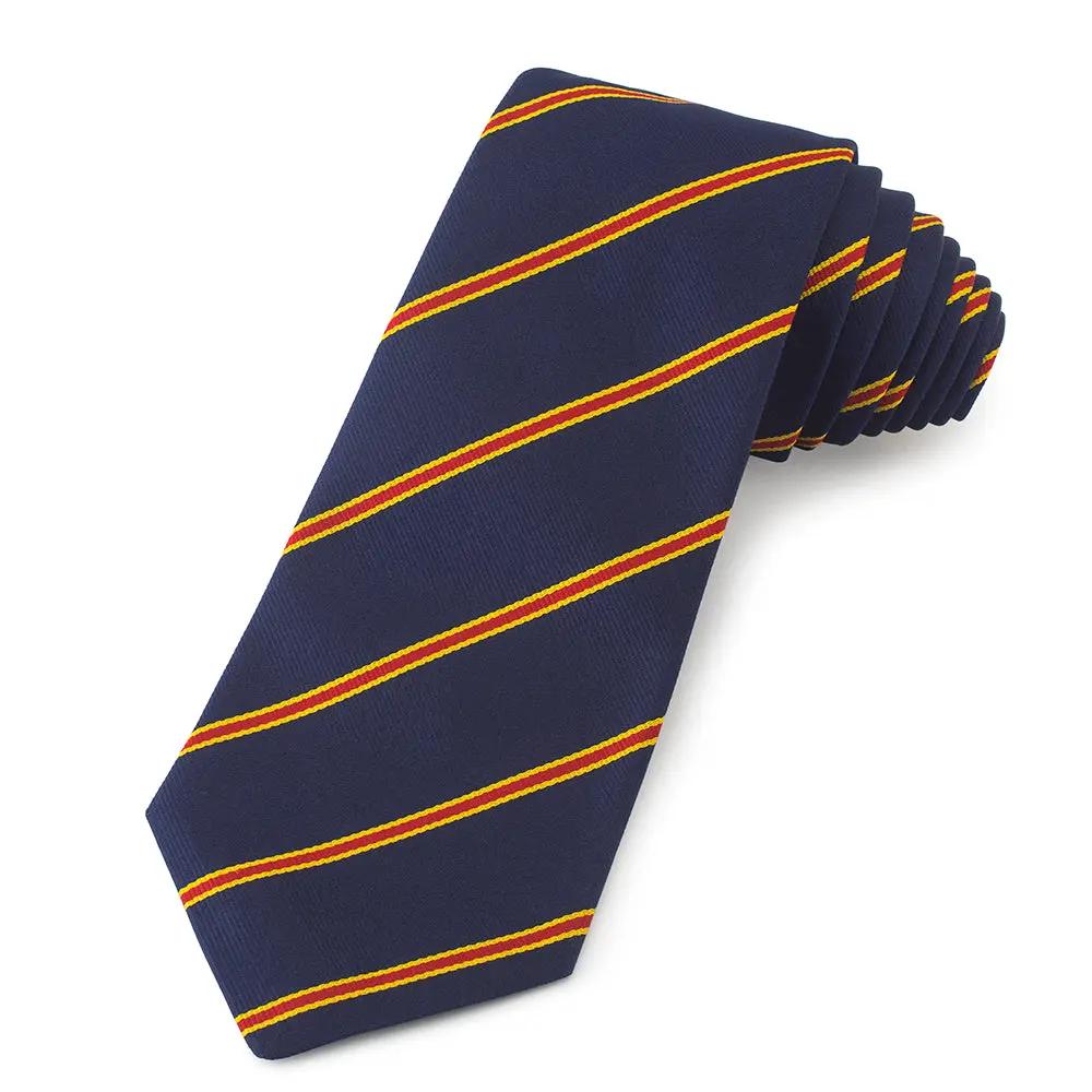 Royal Military Academy Sandhurst Three-Fold Silk Reppe Tie by Benson & Clegg