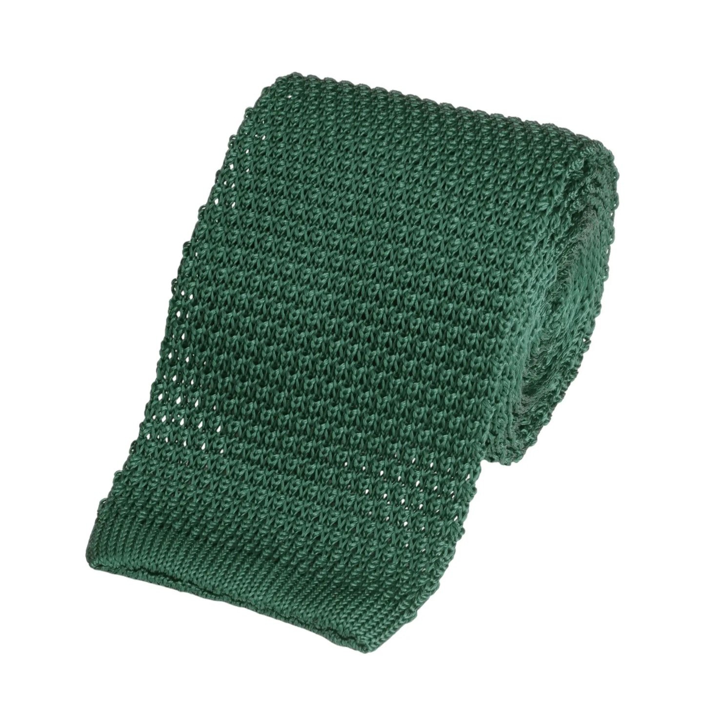 Knitted Silk Tie In Racing Green by Benson & Clegg