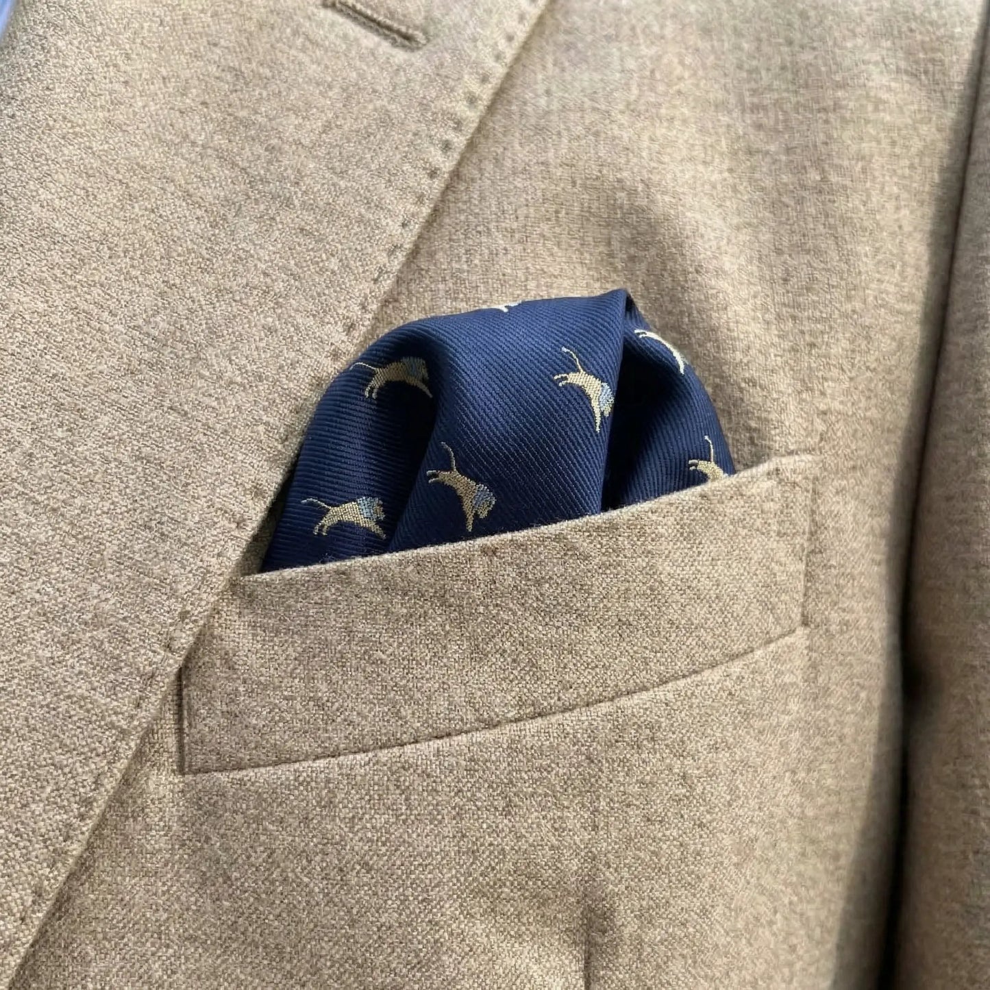 Lion Pocket Square by OFL Ties