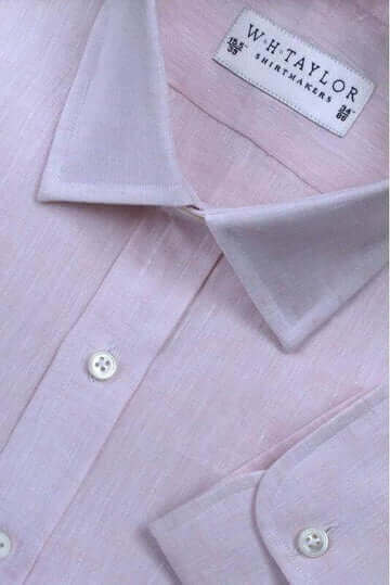 Plain Pink Luxury Linen Ladies Bespoke Shirt