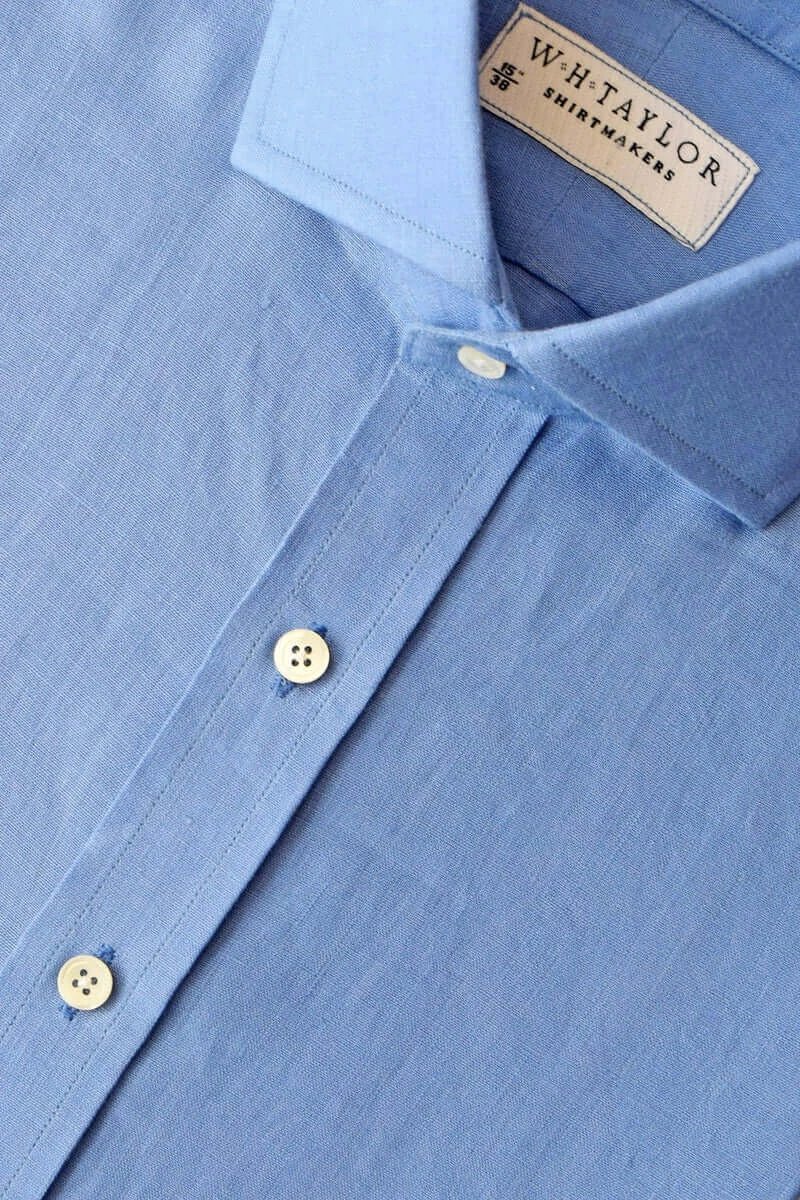 Plain Pacific Linen Men's Bespoke Shirt - whtshirtmakers.com