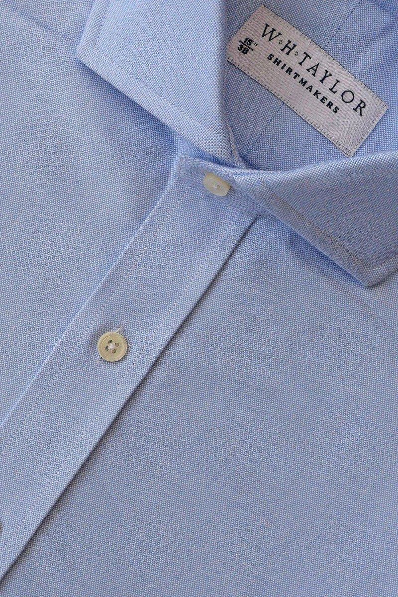 Pack of Three Plain Blue Pinpoint Ladies Bespoke Shirt - whtshirtmakers.com