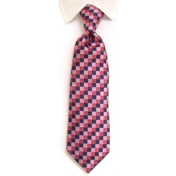 Handmade Navy And Pink Diamond Check Silk Tie - Artisanal Silk Craft For Discreet Luxury And Modern Gentleman Style by whtshirtmakers.com