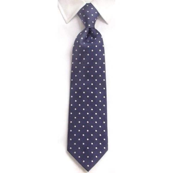 Handmade Sky Blue and White Spot Silk Tie - Luxurious Pure Silk With Bold Crisp Spots by whtshirtmakers.com