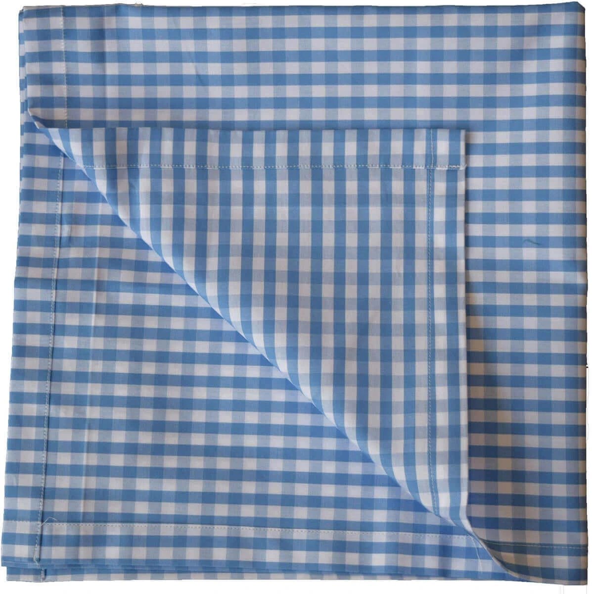 Large Blue Small Gingham Handkerchief - whtshirtmakers.com