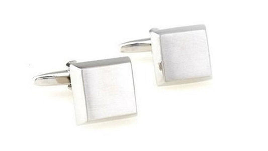 silver square cufflinks by Frederick Thomas Handmade Mens Ties