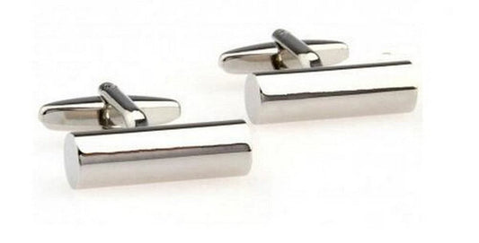 plain silver bar cufflinks by Frederick Thomas Handmade Mens Ties