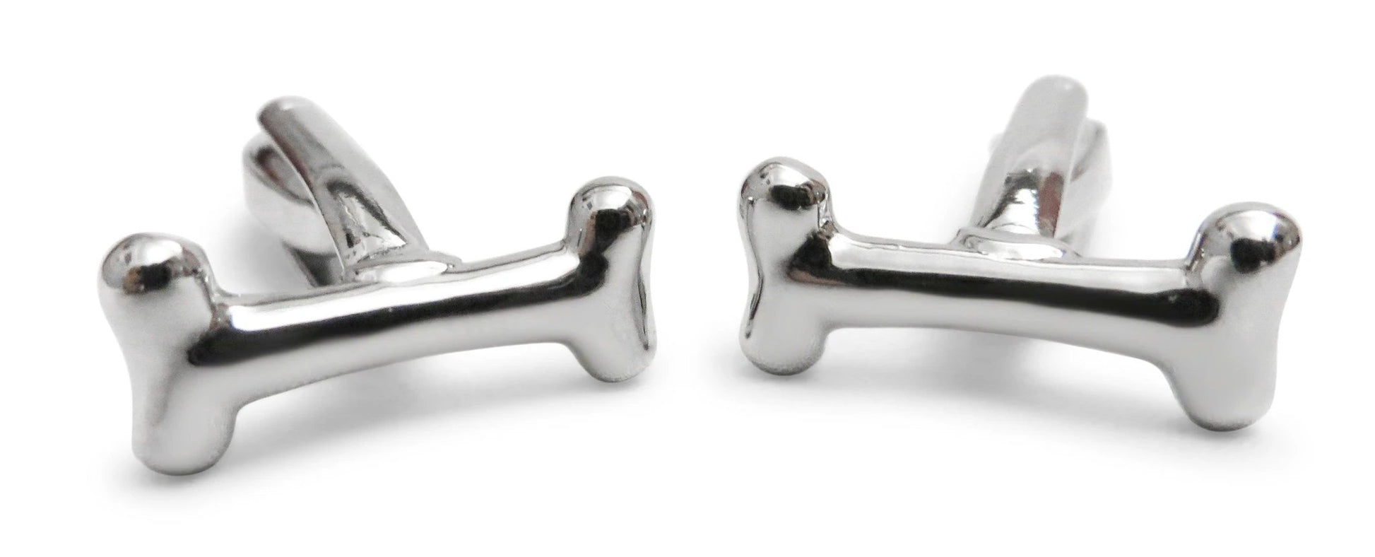 silver dog bone cufflinks by Frederick Thomas Handmade Mens Ties