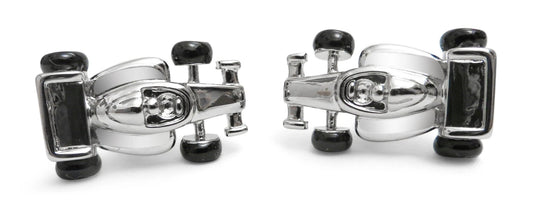 silver racing car cufflinks by Frederick Thomas Handmade Mens Ties