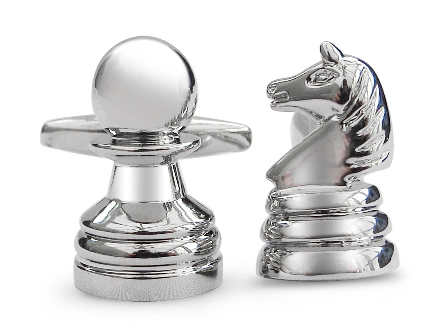 silver style chess piece cufflinks by Frederick Thomas Handmade Mens Ties