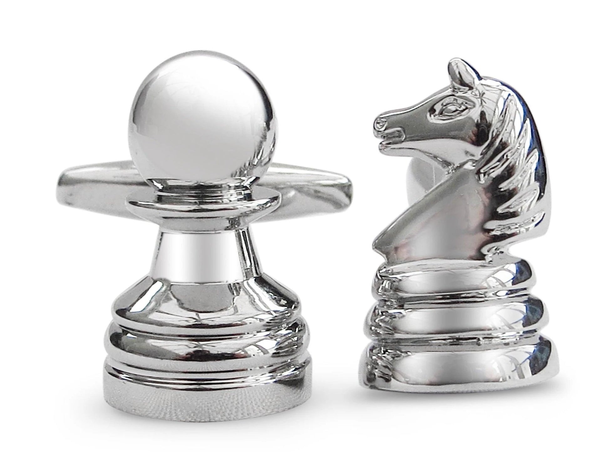 silver style chess piece cufflinks by Frederick Thomas Handmade Mens Ties