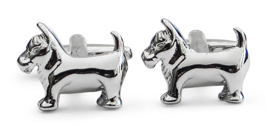 silver style dog cufflinks by Frederick Thomas Handmade Mens Ties