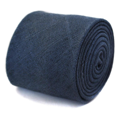 navy blue linen tie by Frederick Thomas Handmade Mens Ties