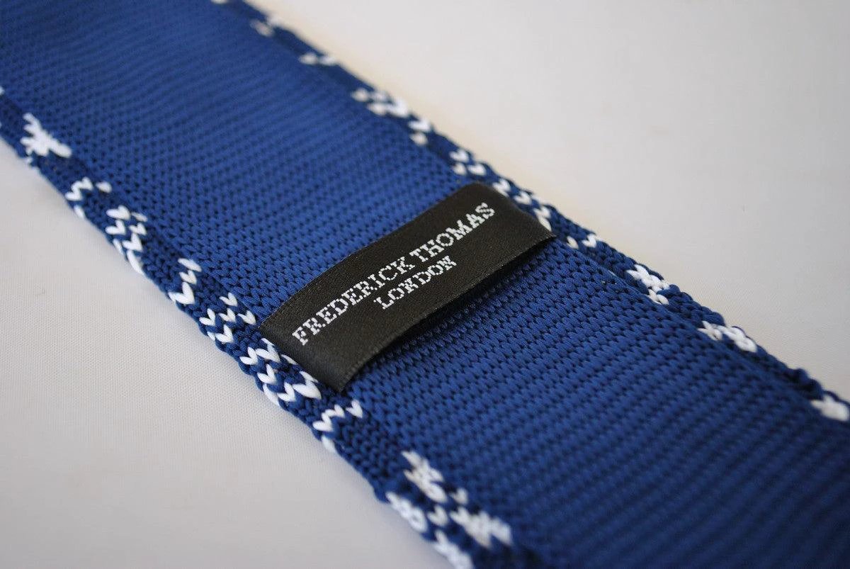 christmas range - blue jumper knitted christmas tie by Frederick Thomas Handmade Mens Ties