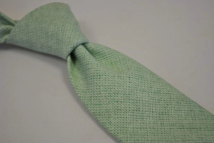 mint green slim linen tie by Frederick Thomas Handmade Mens Ties