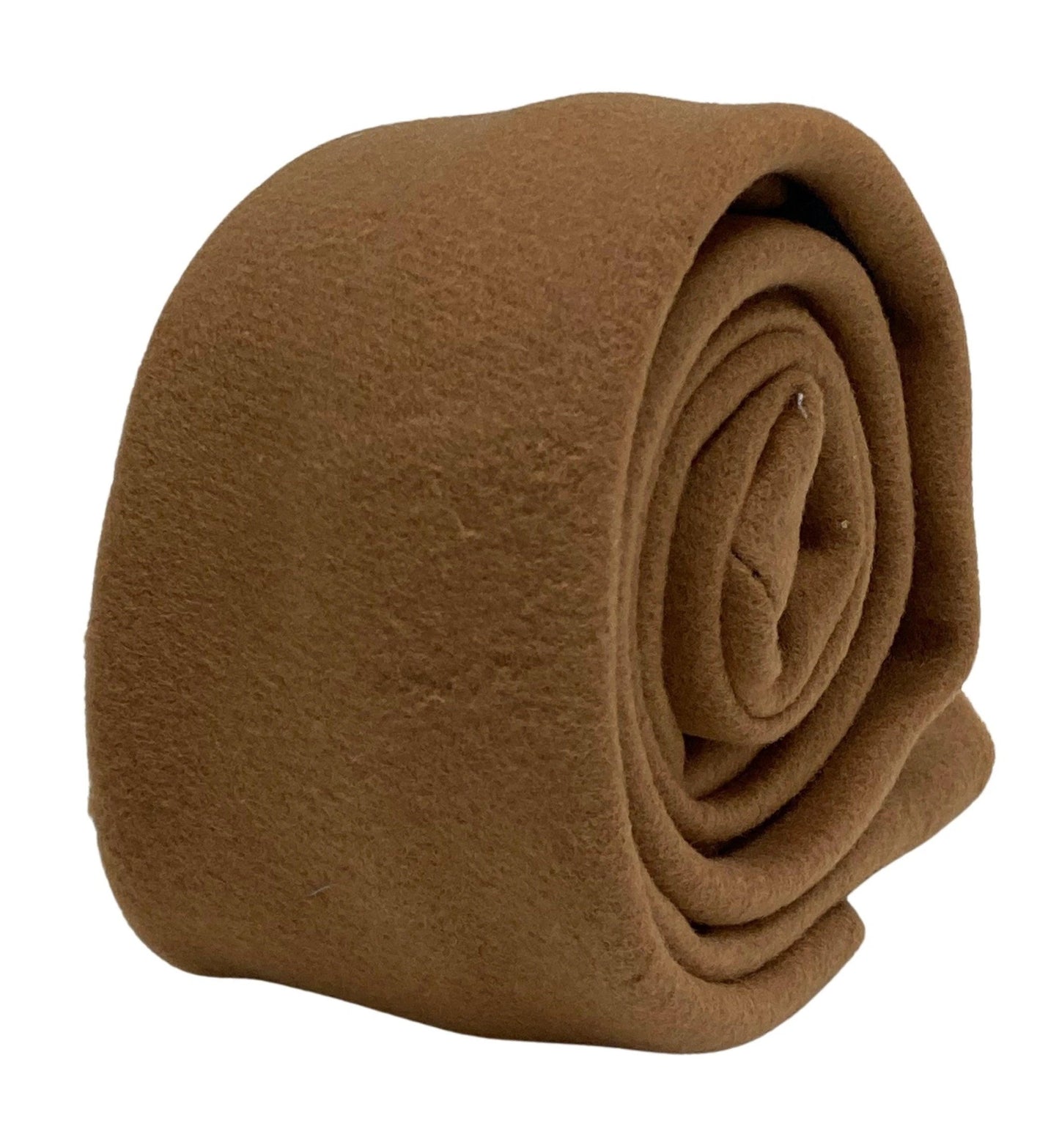 light brown tweed slim wool tie by Frederick Thomas Handmade Mens Ties