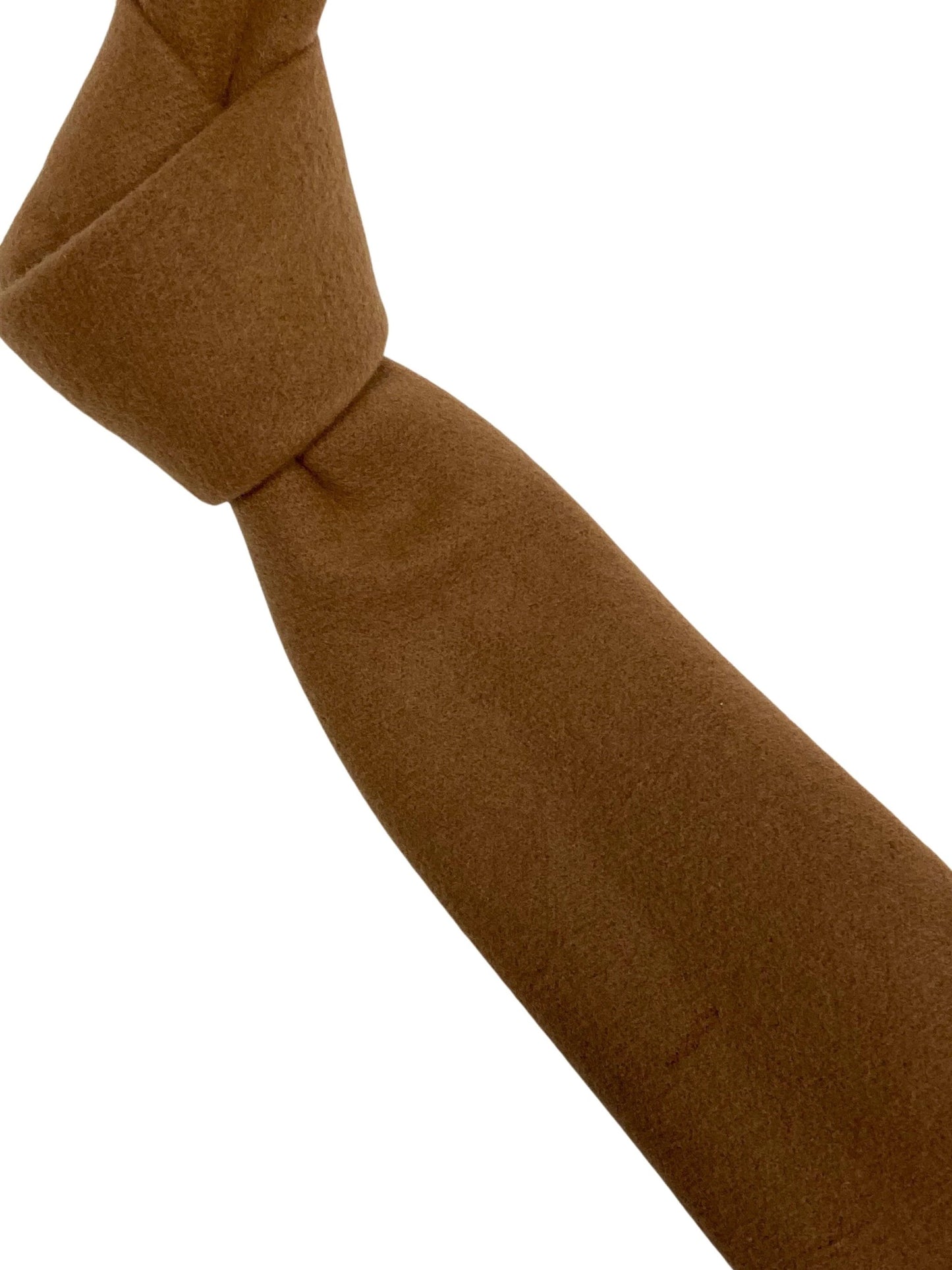 light brown tweed slim wool tie by Frederick Thomas Handmade Mens Ties