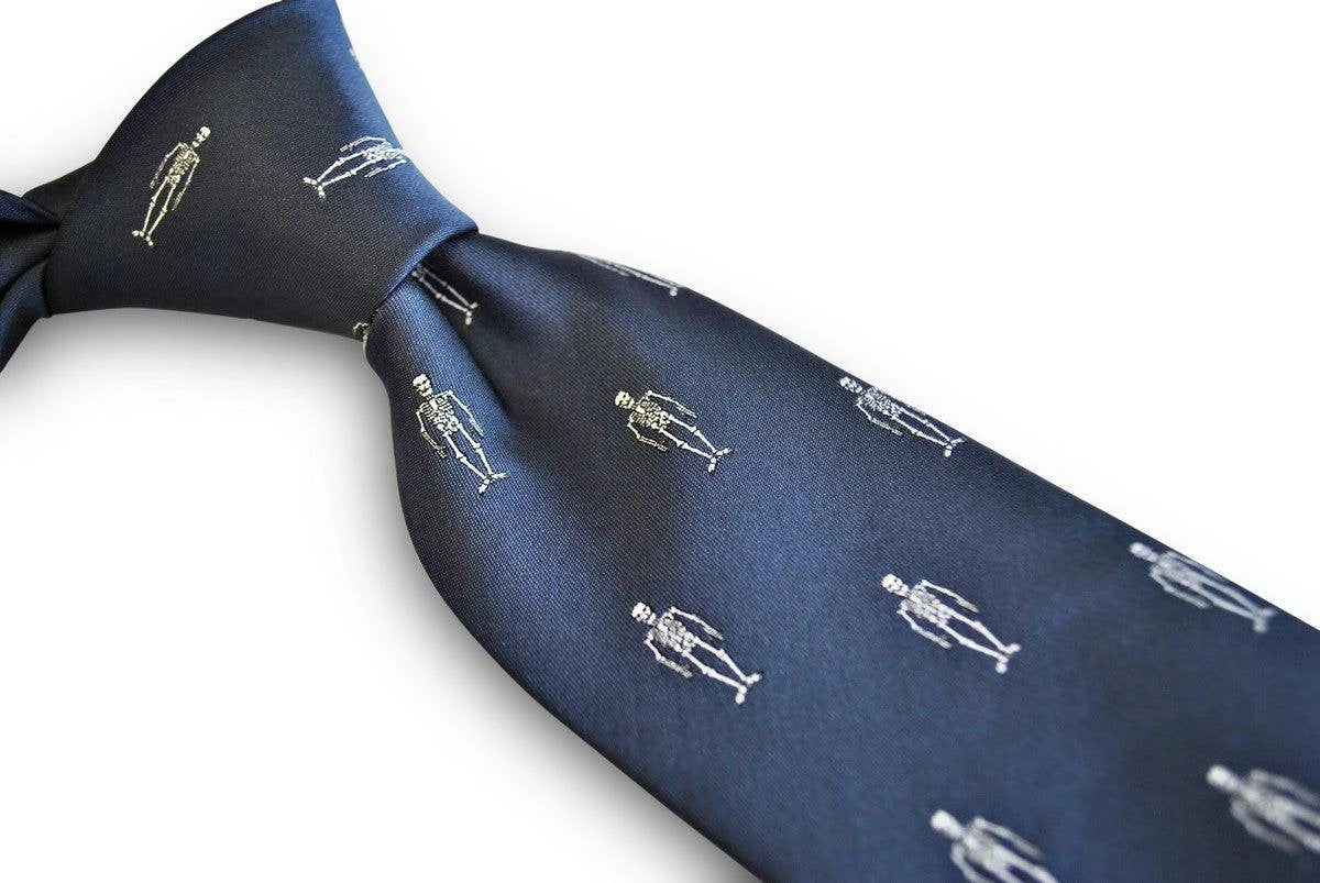Frederick Thomas Halloween Skeleton Pattern Mens Tie by Frederick Thomas Handmade Mens Ties