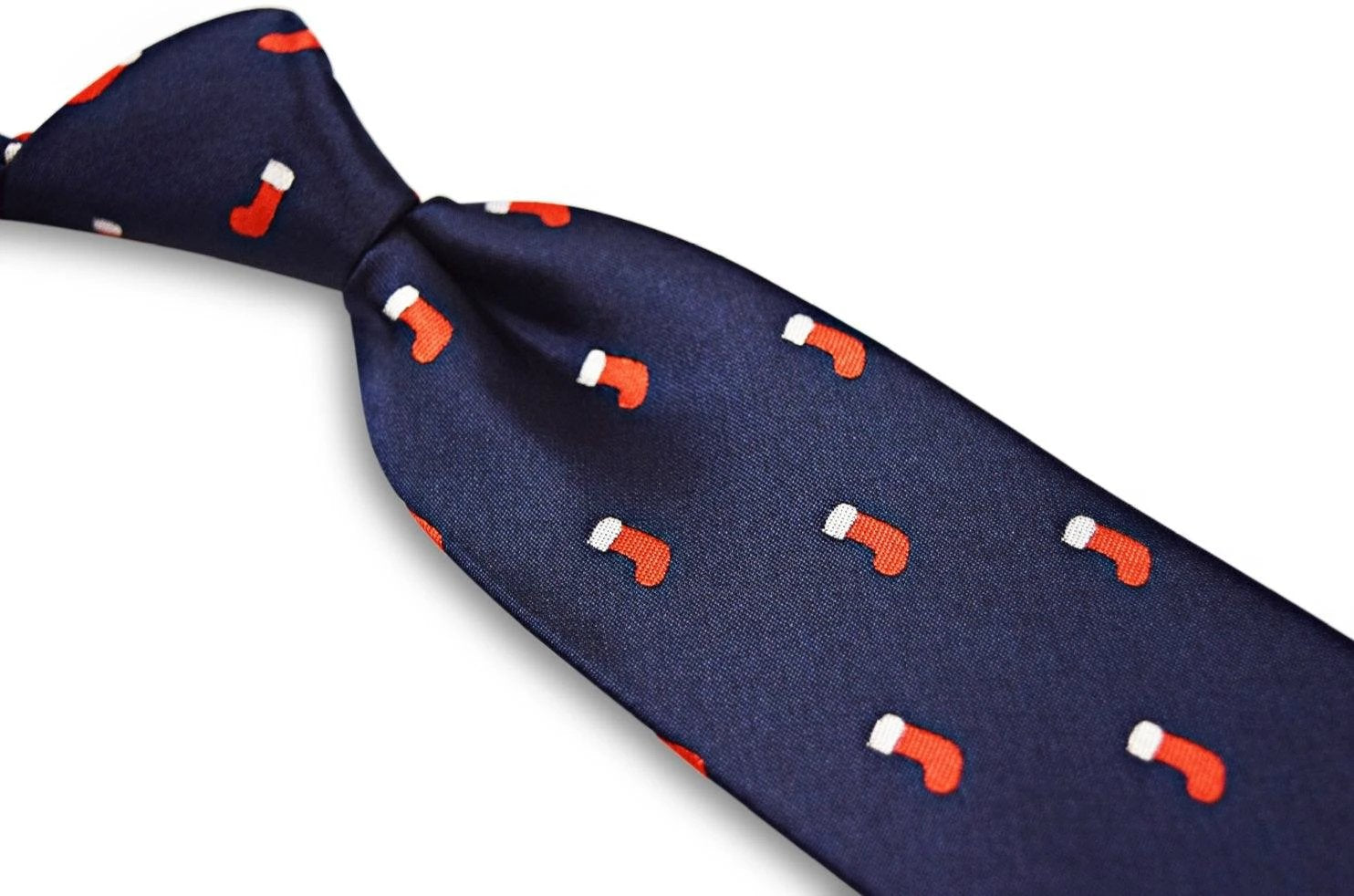 Christmas Stocking Tie - Handcrafted By Frederick Thomas With A Subtle Floral Rear Lining by Frederick Thomas Handmade Mens Ties