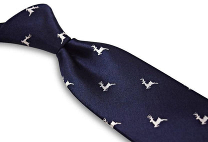 christmas range - leaping reindeer tie by Frederick Thomas Handmade Mens Ties
