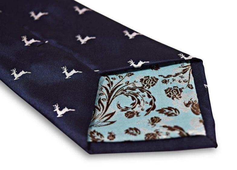 christmas range - leaping reindeer tie by Frederick Thomas Handmade Mens Ties