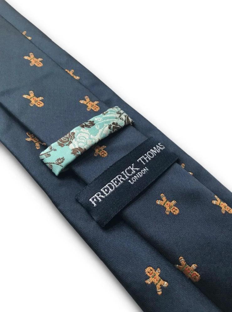 christmas range - gingerbread man tie by Frederick Thomas Handmade Mens Ties
