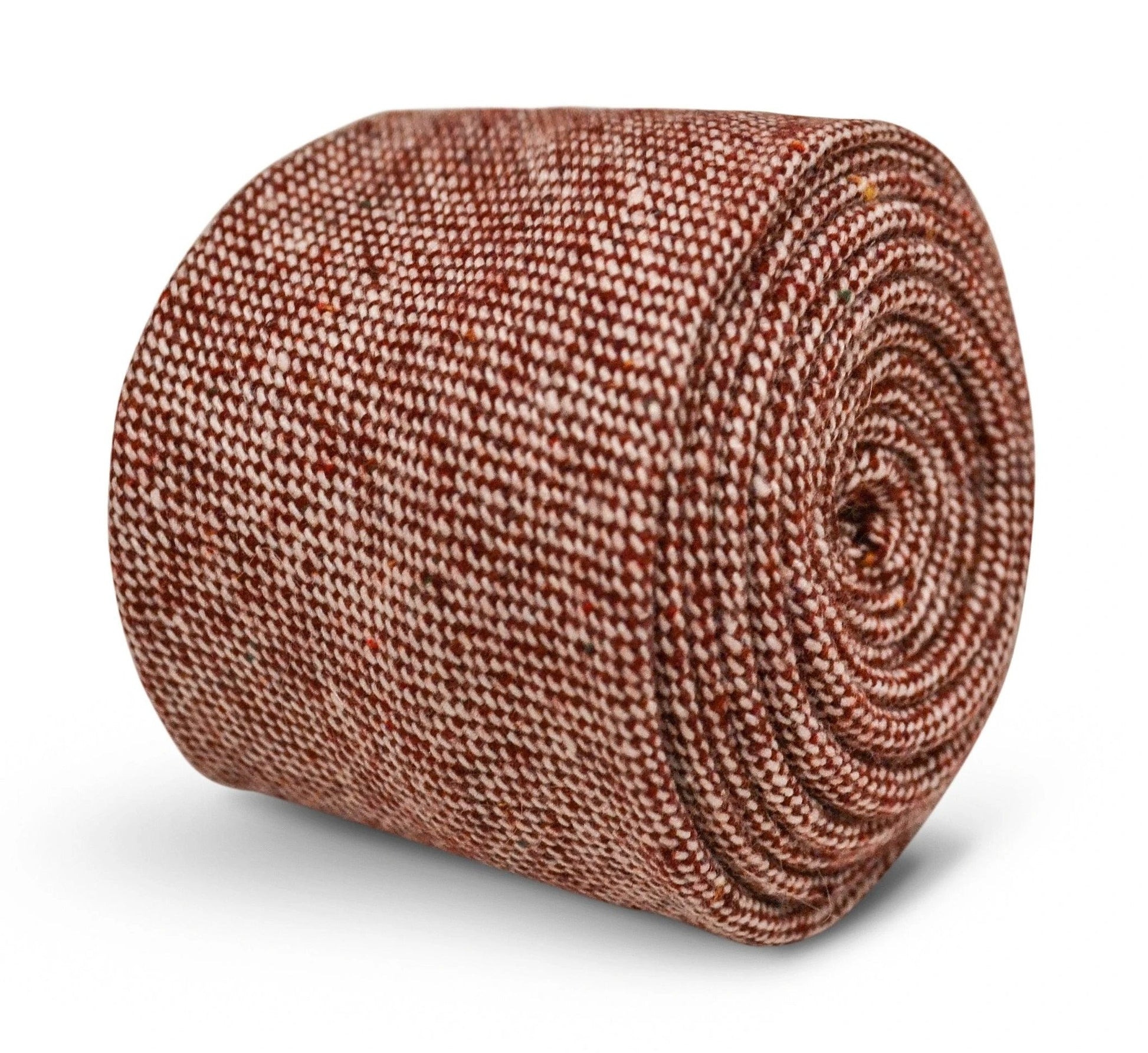 maroon fleck slim wool tie by Frederick Thomas Handmade Mens Ties