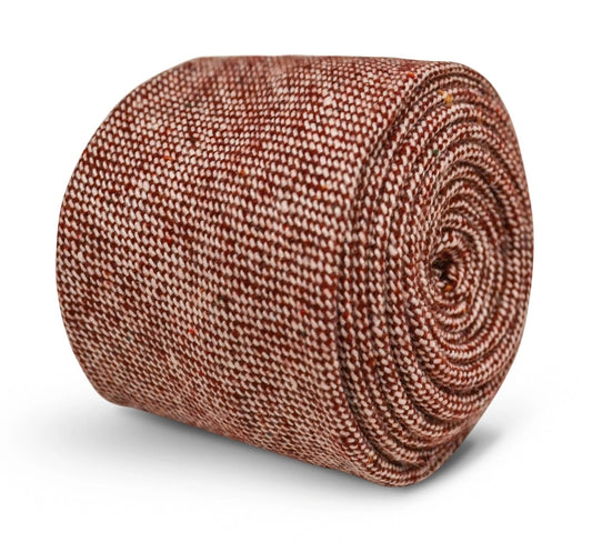 maroon fleck slim wool tie by Frederick Thomas Handmade Mens Ties