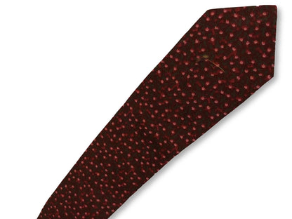 dark red maroon with pink ditsy flower print design cotton tie by Frederick Thomas Handmade Mens Ties