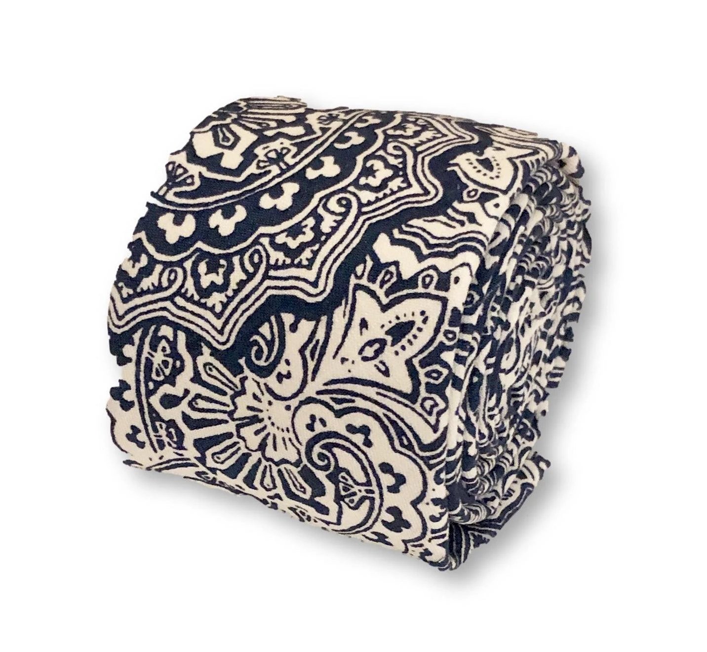 coffee brown with blush pink floral design cotton tie by Frederick Thomas Handmade Mens Ties