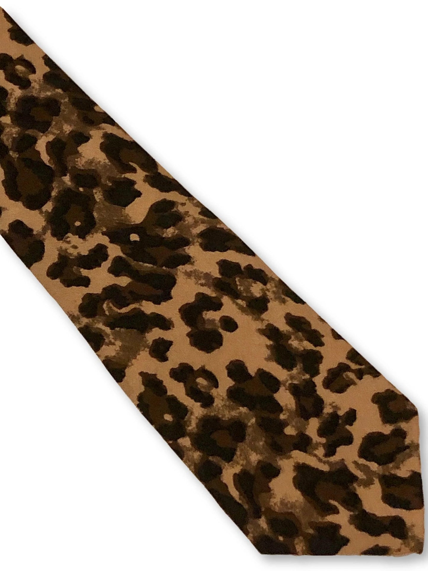leopard print design cotton tie by Frederick Thomas Handmade Mens Ties