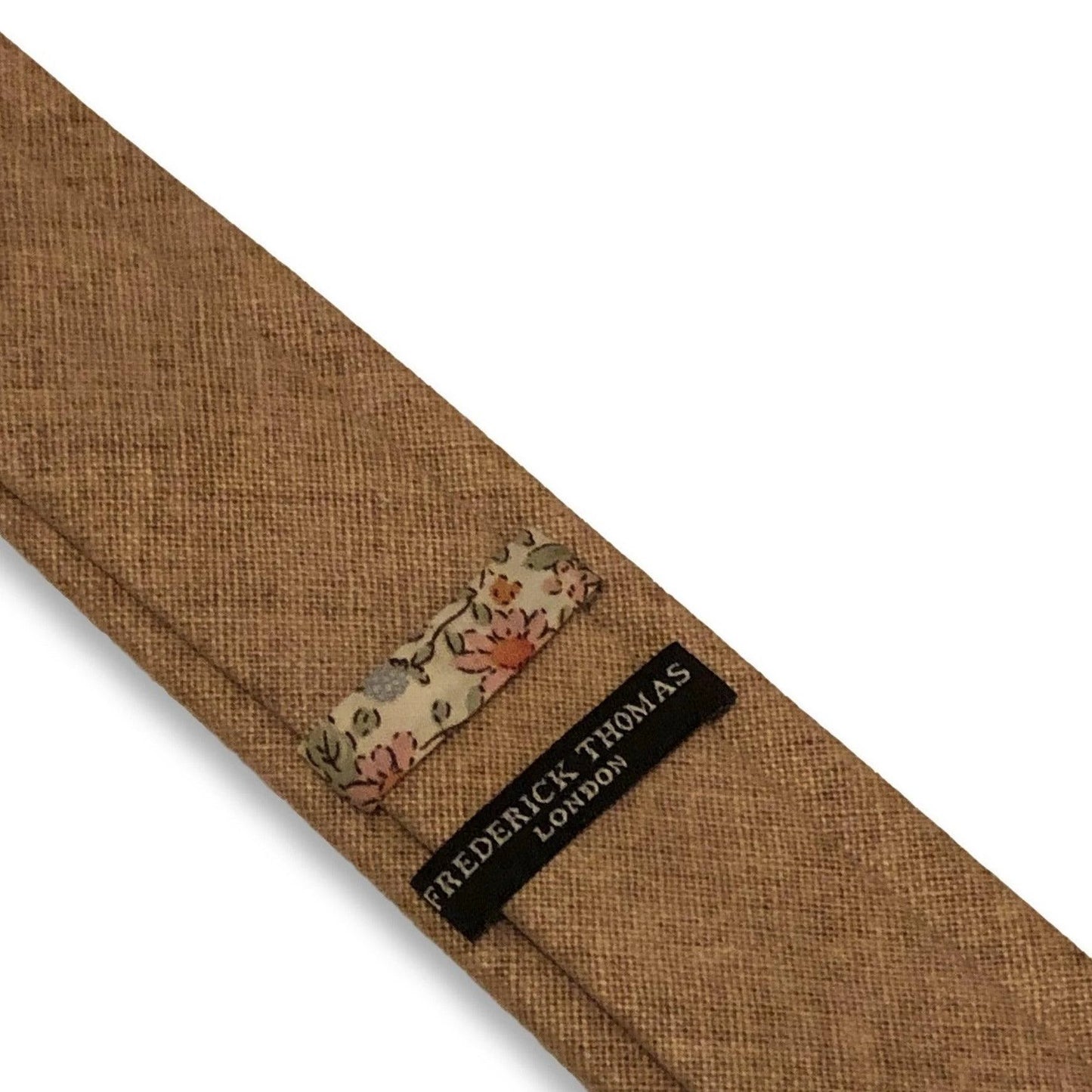 light sandy beige linen tie by Frederick Thomas Handmade Mens Ties