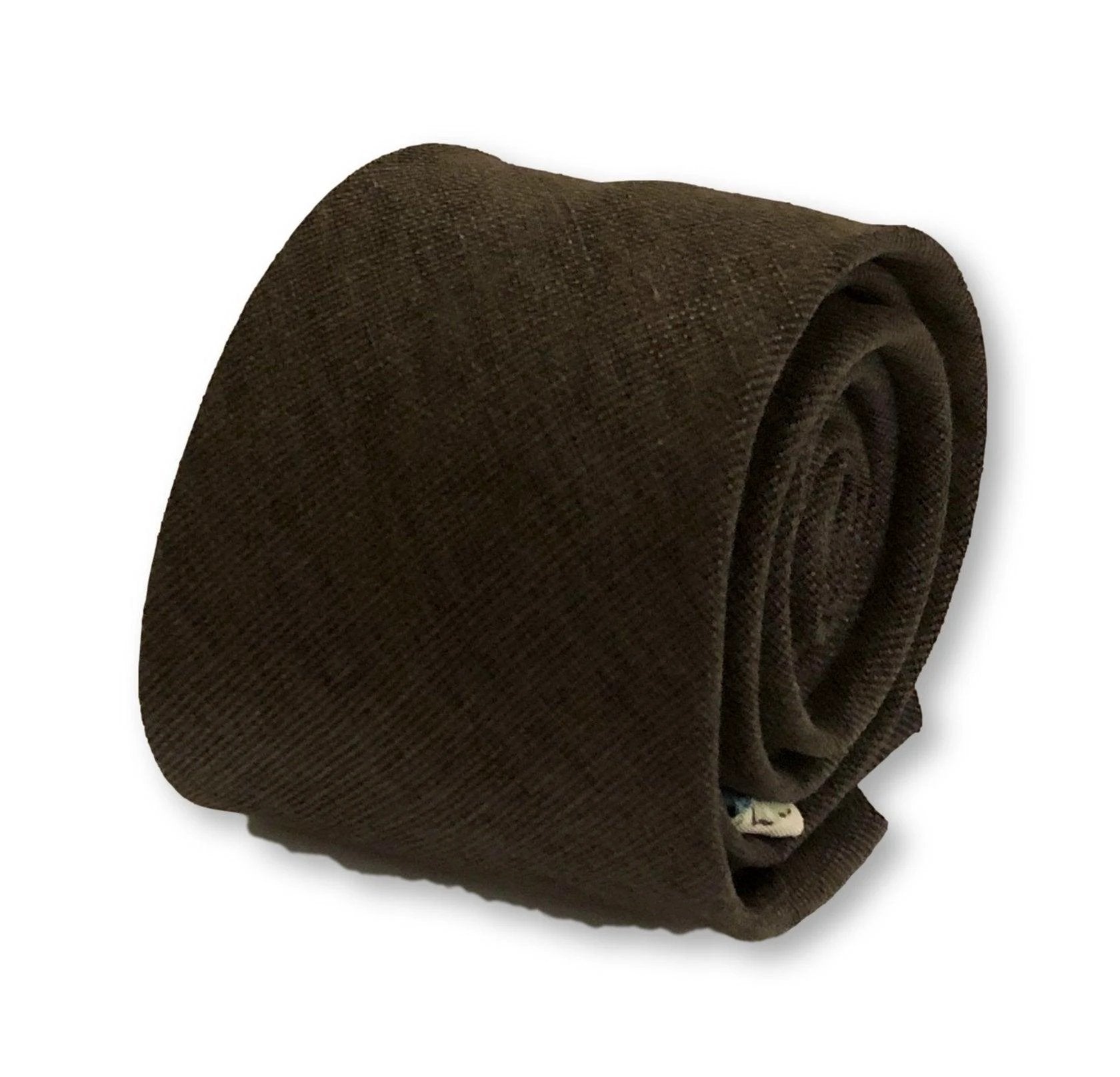 dark grey linen tie by Frederick Thomas Handmade Mens Ties