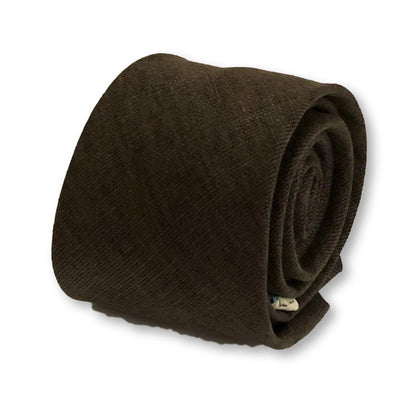 dark grey linen tie by Frederick Thomas Handmade Mens Ties