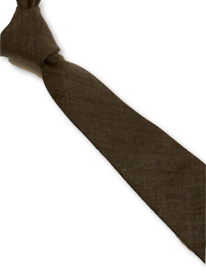 dark grey linen tie by Frederick Thomas Handmade Mens Ties