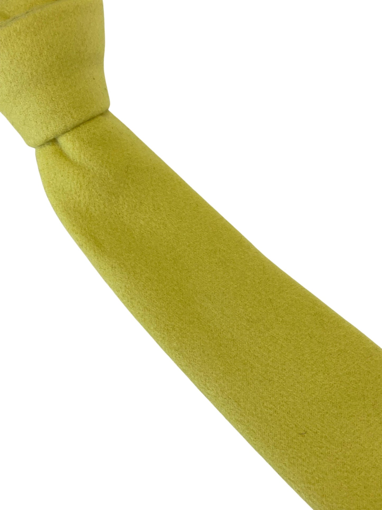 bright mustard sunshine yellow wool slim tie by Frederick Thomas Handmade Mens Ties