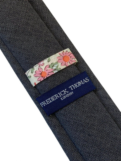 Dark Taupe Smokey Grey Brown Men's Linen Tie by Frederick Thomas - Handmade Linen Craftsmanship for Quiet Luxury by Frederick Thomas Handmade Mens Ties